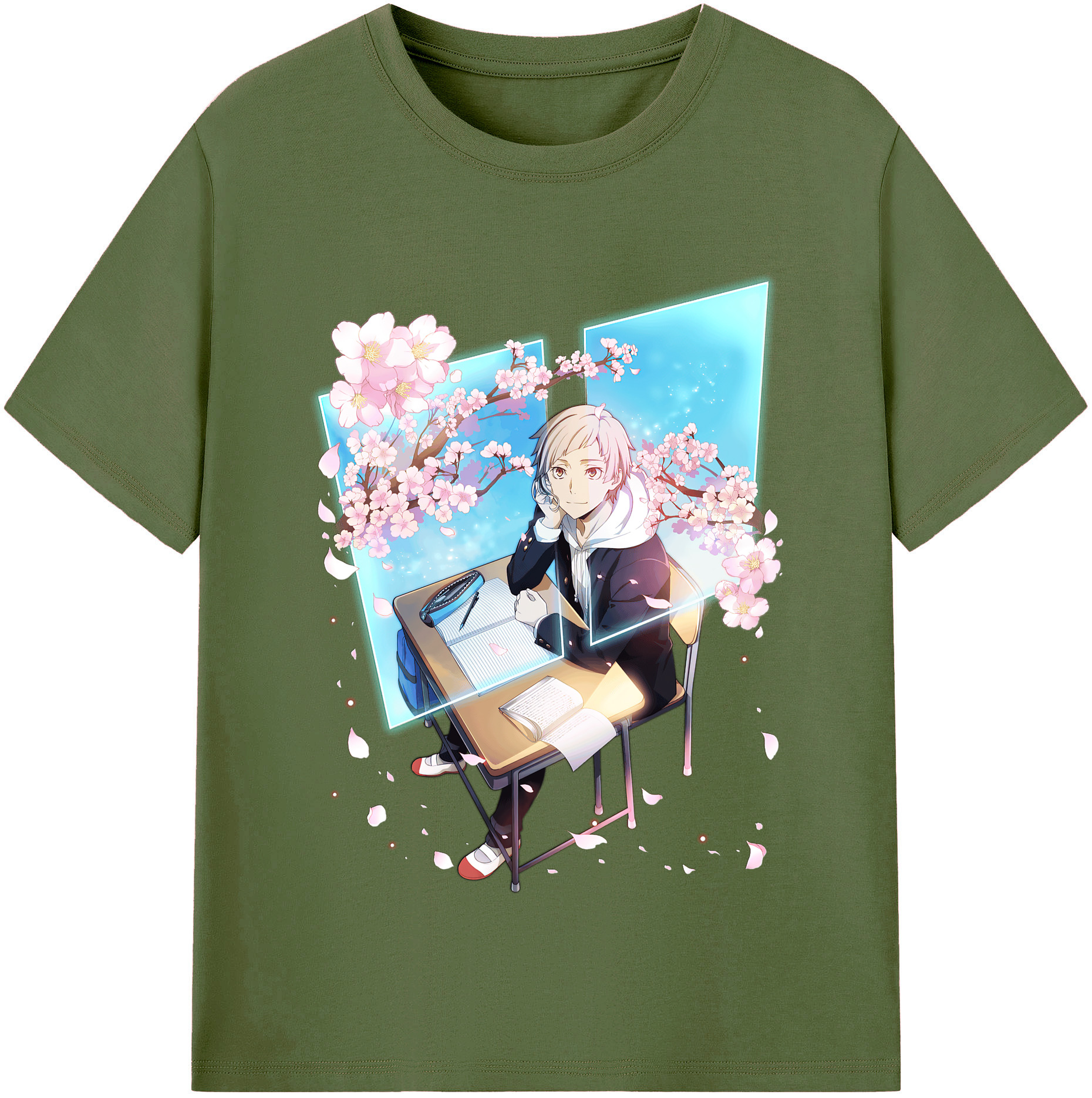 （画像用） 文豪ストレイドッグス Bungo Stray Dogs 綿100％半袖Tシャツ（フロントプリント）